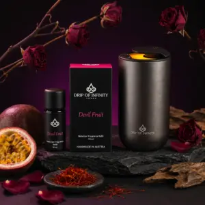 Drip of Infinity Devil Fruit Nebulizer Diffuser Wien mit Box, Maracuja und dunkler Rose, sinnlich-fruchtiger Raumduft