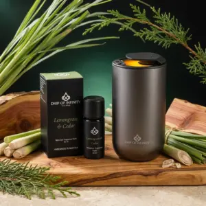 Drip of Infinity Lemongrass & Cedar Nebulizer Diffuser Wien mit Box, Lemongrass und Zedernholz, frisch-holziger Raumduft