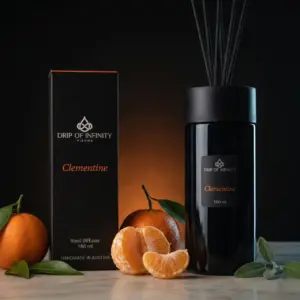 Drip of Infinity Clementine Reed Diffuser Wien, frisch-fruchtiger Raumduft mit Mandarine und Bergamotte