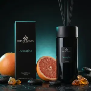 Drip of Infinity Senzafino Reed Diffuser Wien, frisch-aquatischer Raumduft mit Pink Grapefruit