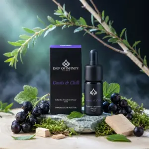 Drip of Infinity Cassis & Chill Duftöl für Ultraschall-Diffuser, 10 ml, mit frischen schwarzen Johannisbeeren und kühlen Waldnoten